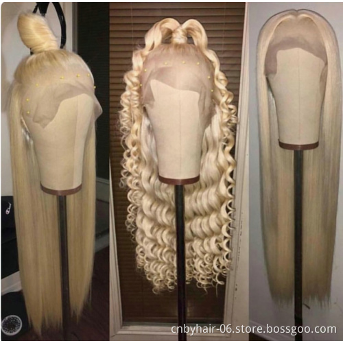 613 Lace Front Wig,613 Hd Lace Frontal Wig,Blonde 613 Full Lace Wig Human Hair